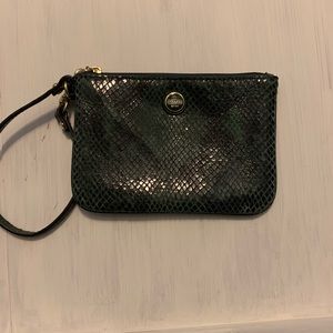 Coach snake print wristlet